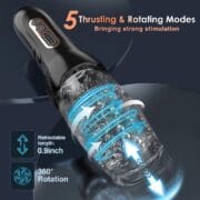StrokeMaster Pro – Automatic Male Masturbator with 5 Thrusting & Rotating + 10 Vibration Modes - Image 5