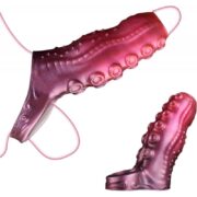 Tentakel-Hülle – Realistischer Monster-Dildo-Manschette aus Flüssigsilikon, Verlängerungs- und Vergrößerungshülle für den Penis, Sextoy für Männer und Paare