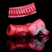 Monster-Hund-Hülle – Realistische Monster-Dildo-Hülle mit Hoden-Knoten, Flüssigsilikon-Manschetten, Tierhund-Verlängerung, Sextoy für Männer und Paare – Bild 6