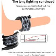 Rings Testicle Ring Electric Shock Cock Ring Set, Stimulation Devices Electrostimulation Testicle Ring Prostate Massage with Host and Electrode Ring SM Stimulate Sex Toy - Image 7