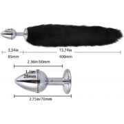BDSM Bondage Kit 5 Pcs Foxtail Anal Plug Set Sex Toy Kit with Butt Plug Headband Cat Ear Necklace Nipple Clamps and Gags Adult Toys for Men Women Couples Adult Sex Toys - Image 4