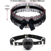 BDSM Bondage Kit 5 Pcs Foxtail Anal Plug Set Sex Toy Kit with Butt Plug Headband Cat Ear Necklace Nipple Clamps and Gags Adult Toys for Men Women Couples Adult Sex Toys - Image 3