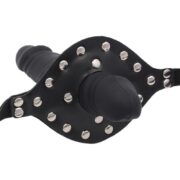 Silicone Realistic Dildo Head Double Gag with Lock Bondage Gear & Accessories Leather Bondage Ball Gag Breathable Cock Sex Gag with Holes Open Mouth Gag Sex Toys - Image 4