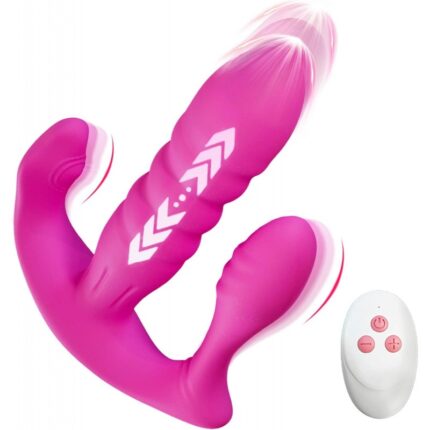 Vibrating Panties Wearable Vibrator Thrusting Dildos Anal Vibrators with Remote Control 3 in 1 with 3 Thrust Modes 10 Vibration Modes G-Spot Butterfly Vibrator for Women Couples Adult Sex Toys