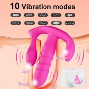 Vibrating Panties Wearable Vibrator Thrusting Dildos Anal Vibrators with Remote Control 3 in 1 with 3 Thrust Modes 10 Vibration Modes G-Spot Butterfly Vibrator for Women Couples Adult Sex Toys - Image 6