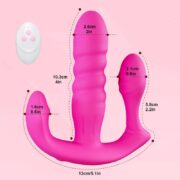 Vibrating Panties Wearable Vibrator Thrusting Dildos Anal Vibrators with Remote Control 3 in 1 with 3 Thrust Modes 10 Vibration Modes G-Spot Butterfly Vibrator for Women Couples Adult Sex Toys - Image 2