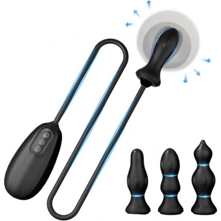 4Pcs Anal Vibrators Automatic Inflatable Butt Plug Prostate Massager Sex Toys for Mens with 10 Vibrations Anal Plug Anal Toy Expander Vibrating Butt Plugs for Male Female Couples Adult Games