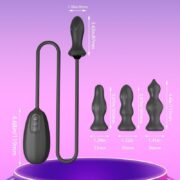 4Pcs Anal Vibrators Automatic Inflatable Butt Plug Prostate Massager Sex Toys for Mens with 10 Vibrations Anal Plug Anal Toy Expander Vibrating Butt Plugs for Male Female Couples Adult Games - Image 3
