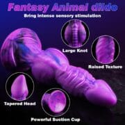 9.8" Fantasy Dragon Monster Knot Dildo, Thick Horse Knotted Alien Sex Toys with Suction Cup, Silicone Huge Anal Creature Animal Dildo for G-spot - Image 7