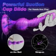 9.8" Fantasy Dragon Monster Knot Dildo, Thick Horse Knotted Alien Sex Toys with Suction Cup, Silicone Huge Anal Creature Animal Dildo for G-spot - Image 5