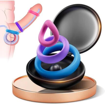 3-Pack Silicone Cock Rings – Multi-Coloured, Long-Lasting Performance